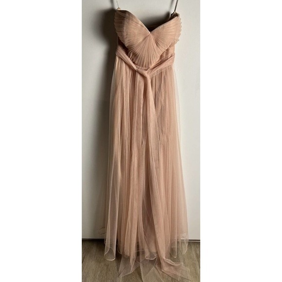 Jenny Yoo Annabelle Convertible Bridesmaid Prom Dress Sz 8 Rose Pink Tulle Long - Picture 3 of 10
